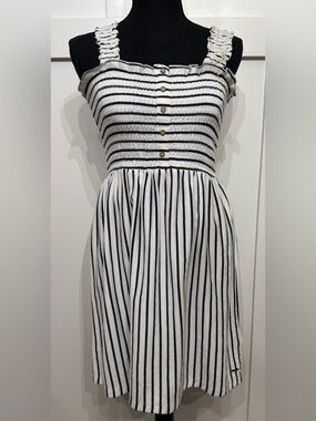 Roxy Summerland Mini Dress in Navy and White